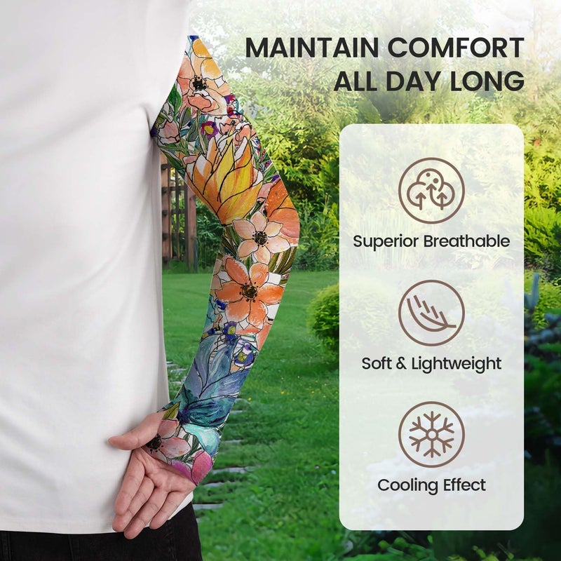 YPHCDO Store Gardening Sleeves for Women Farm Sun Protection Thorn Proof Cooling Arm Sleeves to Cover Arms for Garden Sports - Image 2